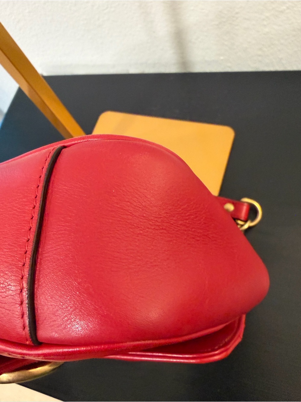 Gucci GG Marmont Small Shoulder Bag in Red - Picture 7 of 16